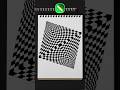 CorelDRAW Optical Illusion Design 🔥 Easy Checkerboard 3D Cube #shorts