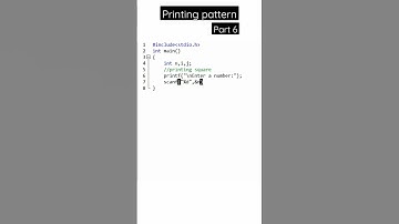 printing pattern part 6 | c programming | #shorts #clanguage