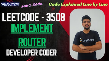 Implement Router | LeetCode 3508 | Java Code | Developer Coder