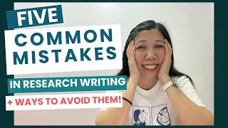 COMMON MISTAKES IN RESEARCH WRITING AND WAYS/ TIPS TO AVOID THEM