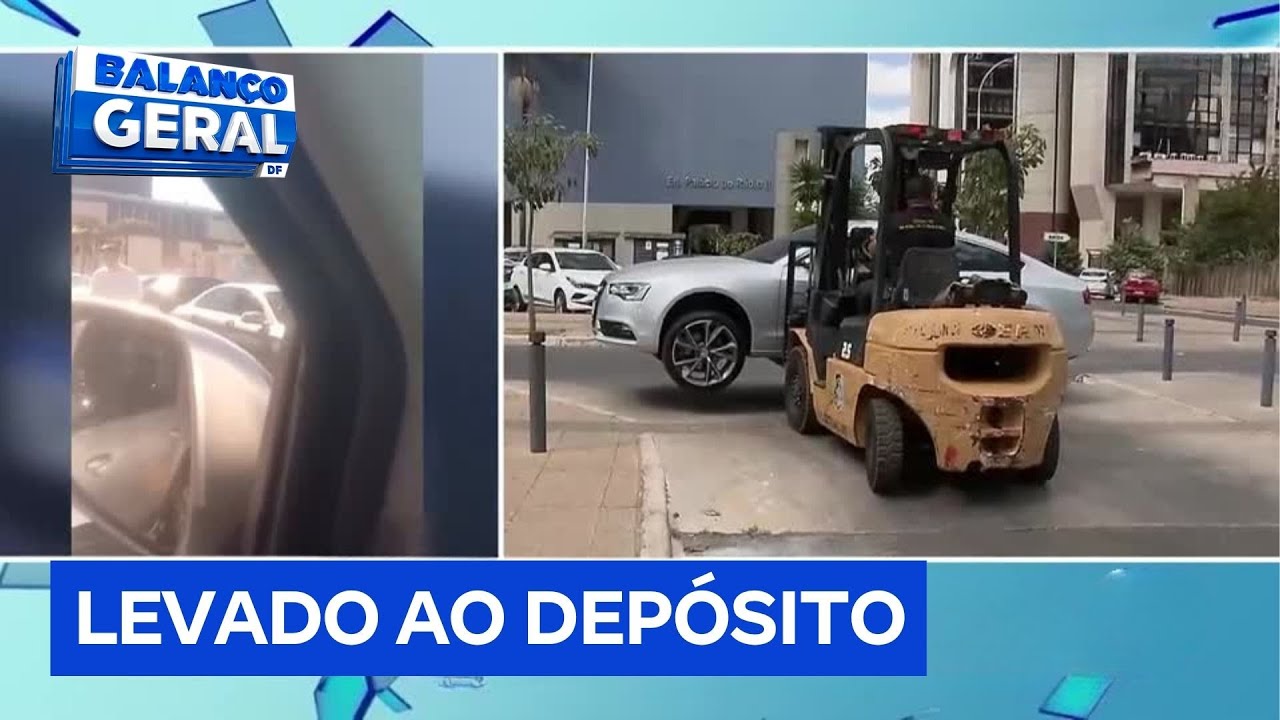 Detran remove carro estacionado irregularmente em vaga de idoso em Brasília | Balanço Geral DF