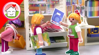 Playmobil Familie Hauser - neue Schulsachen kaufen mit Lena - Shopping Geschichte