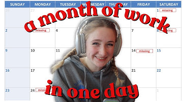 doing a month of homework in one day