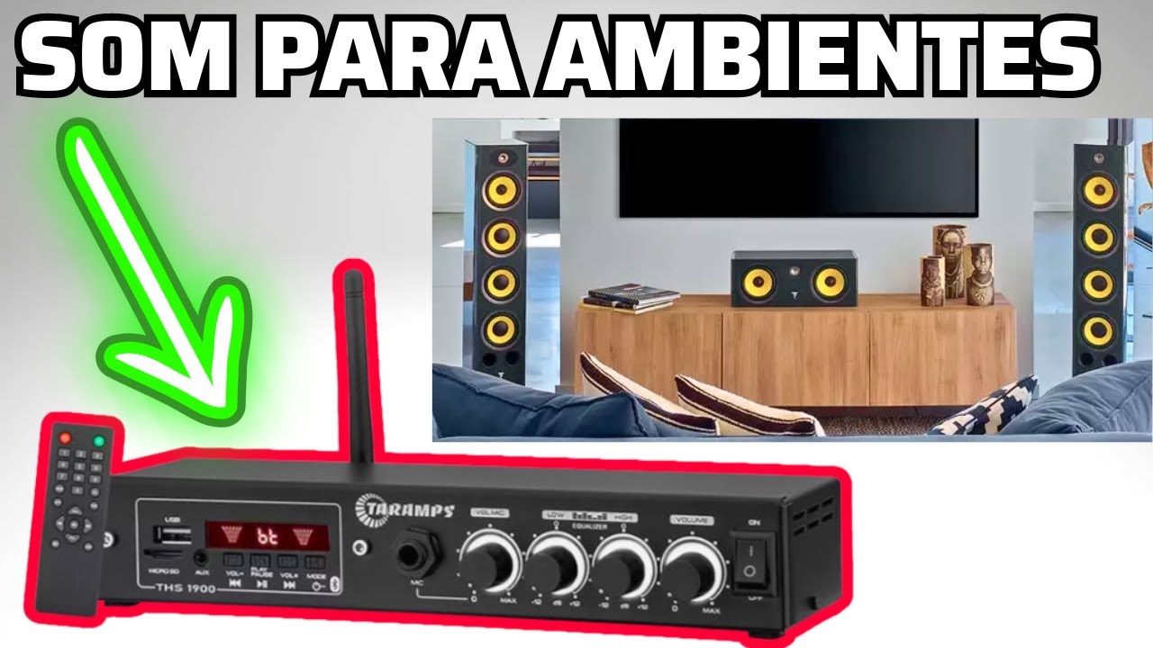 Receiver Taramps Ths1900 Bluetooth Aux E Usb Som Ambiente