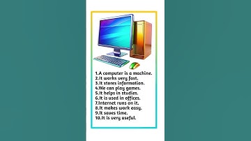 10 regels essay over de computer in het Engels | essay over de computer | 10 regels over de compu...