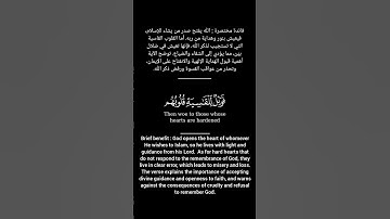 الاية 22 سورة الزمر | the verse 22 Surat Al-Zumar