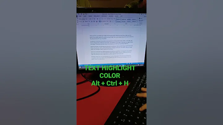 Ms word || Text highlight color#computer #viral #msword #microsoft