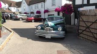 TARA & GEORGE REID WEDDING Their 1949 Packard American Classic Car ROSE AND CROWN COLCHESTER 2/8/26