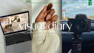 Visual Diary 001: Making yourself a priority, Creating Inspirational Content + Accepting Change