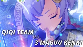 Qiqi team vs 3 Maguu Kenki (Genshin Impact)