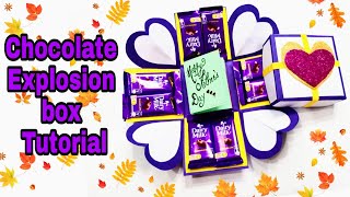 Chocolate Explosion Box for Birthday, Anniversary,fathers day | Surprise Box |Explosion box tutorial