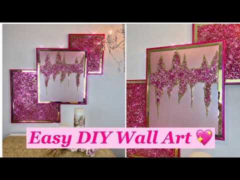 DIY Bling Painting / Silver and Rich Espresso / Glitter and Crushed Glass 