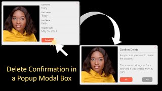 How to create a Delete Confirmation in a Popup Modal Box using Javascript, PHP & Mysql