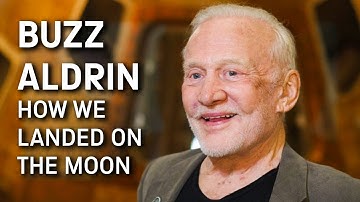 Luister naar Buzz Aldrin die het verhaal vertelt van de eerste maanlanding