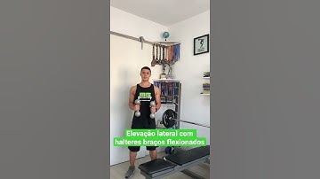 Elevação lateral com halteres braços flexionados - prof. Matheus Gomes #shorts