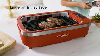 Kitchen HQ Smokeless Indoor Electric Barbecue Grill Open Box