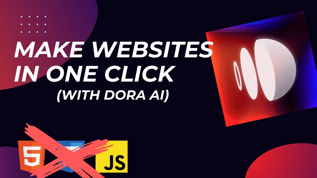How to make any website with AI in seconds | DORA AI Tutorial - YouTube