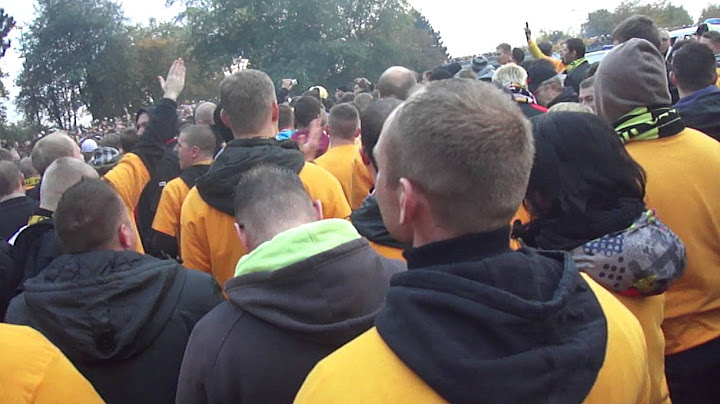 Hooligans von Dynamo Dresden im Anmarsch nach ZDF Poschmanns Meinung?Krawalle?