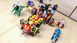 【DX PR Dino Thunder 3】ノロノロ電動歩行⁉︎ マックスオージャで遊んでみた