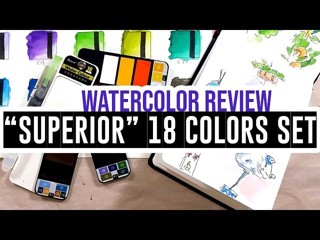 Superior™ Portable Watercolor Set (incl. Water Brush) - 14Candles