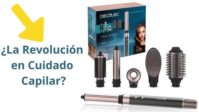 Moldeador Bamba CeramicCare AirGlam Cecotec, secador, alisador y rizador  multifunción 8 en 1. 