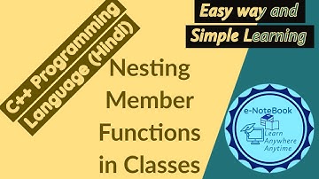 Nesting Member Functions in Classes-C++ Programming