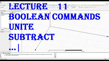 Hfss basic tutorial |  boolean commands in hfss | hfss antenna basic design | 11
