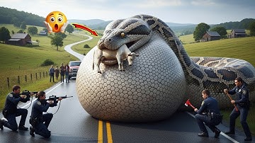 Courageous Rescue Team Fights Giant Python to Save Innocent Cow 🐍