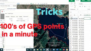 Take GPS points from Google Earth and built study area/ fastest way screenshot 5