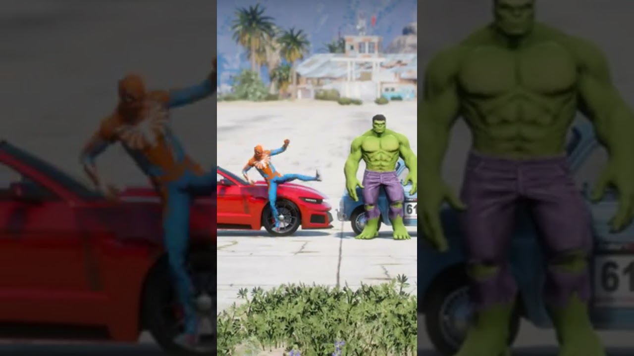 Spiderman and hulk, challenges,who is winner ?   