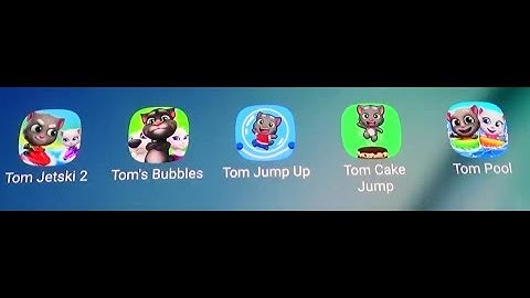 Talking Tom Jetski 2 Vs Tom Bubble Shooter Vs Tom Jump Up Vs Tom Cake Jump Vs Tom Pool