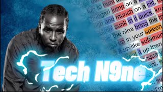 Tech N9ne on Hunterish (Rhymes Highlighted)