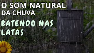 EXPERIMENTE O SOM NATURAL da CHUVA Batendo nas Latas, ASMR para Uma BOA NOITE de SONO e RELAXAMENTO