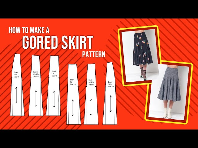 Draft a Skirt with Godets | Skirt patterns sewing, Straight skirt pattern,  Mermaid skirt pattern