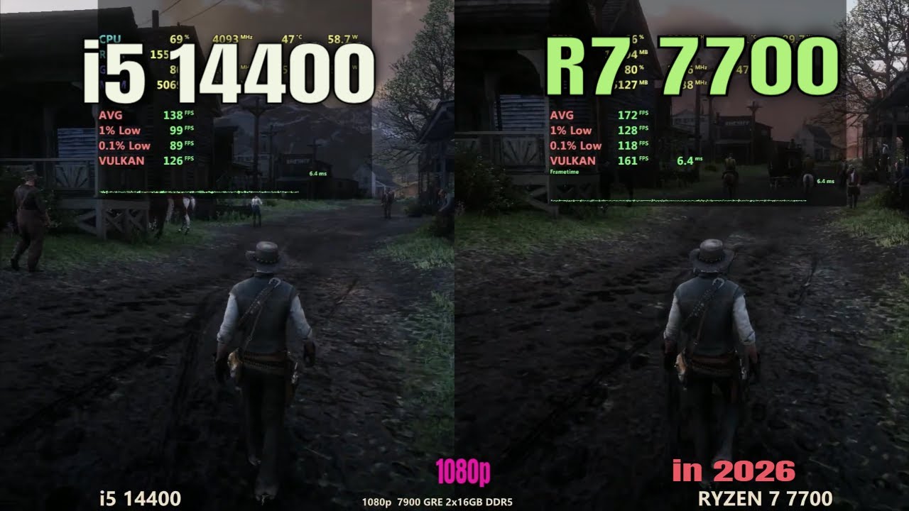Ryzen 7700 vs i5 14400 in 2026