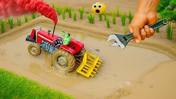 DIY Mini Tractor Can Plough Real In Mud | Smart Farming Project @MiniTractor100 