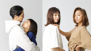 ラブリ＆夫がハグ、西内まりやは姉と仲良し（GAP／米倉強太、西内まりや、西内ひろ、ＨＩＲＯＭＩ、ＦＵＫＡＭＩ、ミナ、よしあき）