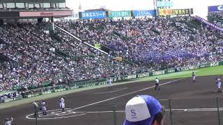 挨拶〜試合開始 三本松vs下関国際 2017年8月13日 阪神甲子園球場 第99回全国高校野球選手権大会 夏の高校野球