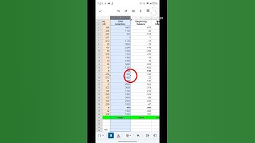 Selecting multiple rows and columns in Google Sheet mobile app| How to select multiple rows.