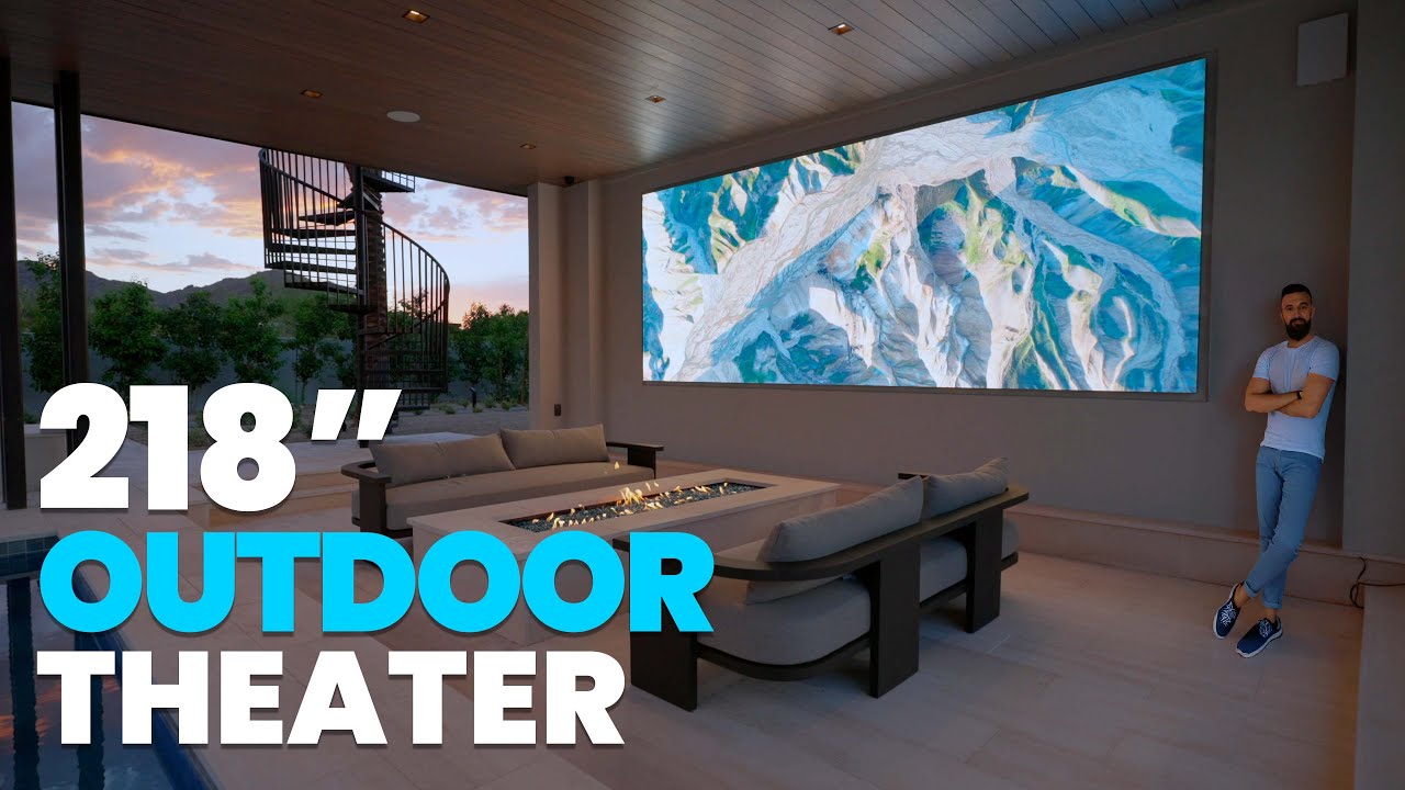 218" OUTDOOR TV Home Theater! A New Bar Has Been Set In Outdoor Entertainment