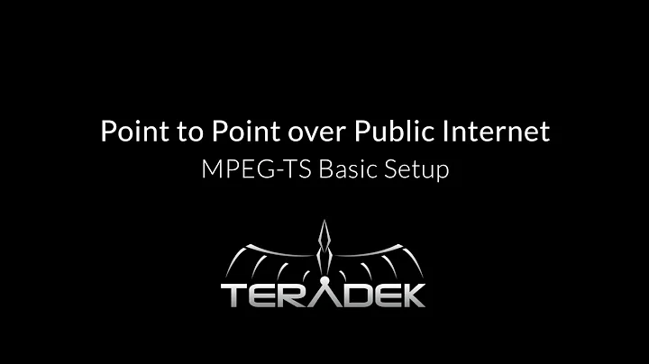 Cube - Point to Point over Public Internet: MPEG-TS Basic Setup