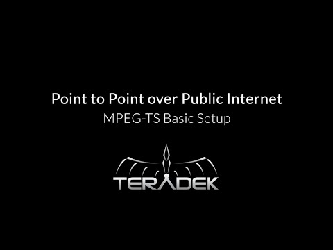 Cube - Point to Point over Public Internet: MPEG-TS Basic Setup