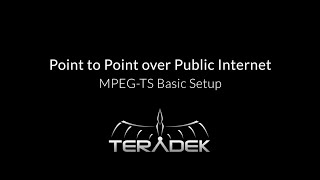 Cube - Point to Point over Public Internet: MPEG-TS Basic Setup