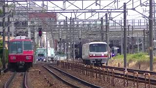 【最後の活躍】名鉄5700系 5704F 普通東岡崎行き 原色パノラマsuperと離合 神宮前〜金山にて