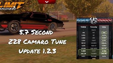 No Limit Drag Racing 2.0: 80s Z28 Camaro 5.7 Second Tune