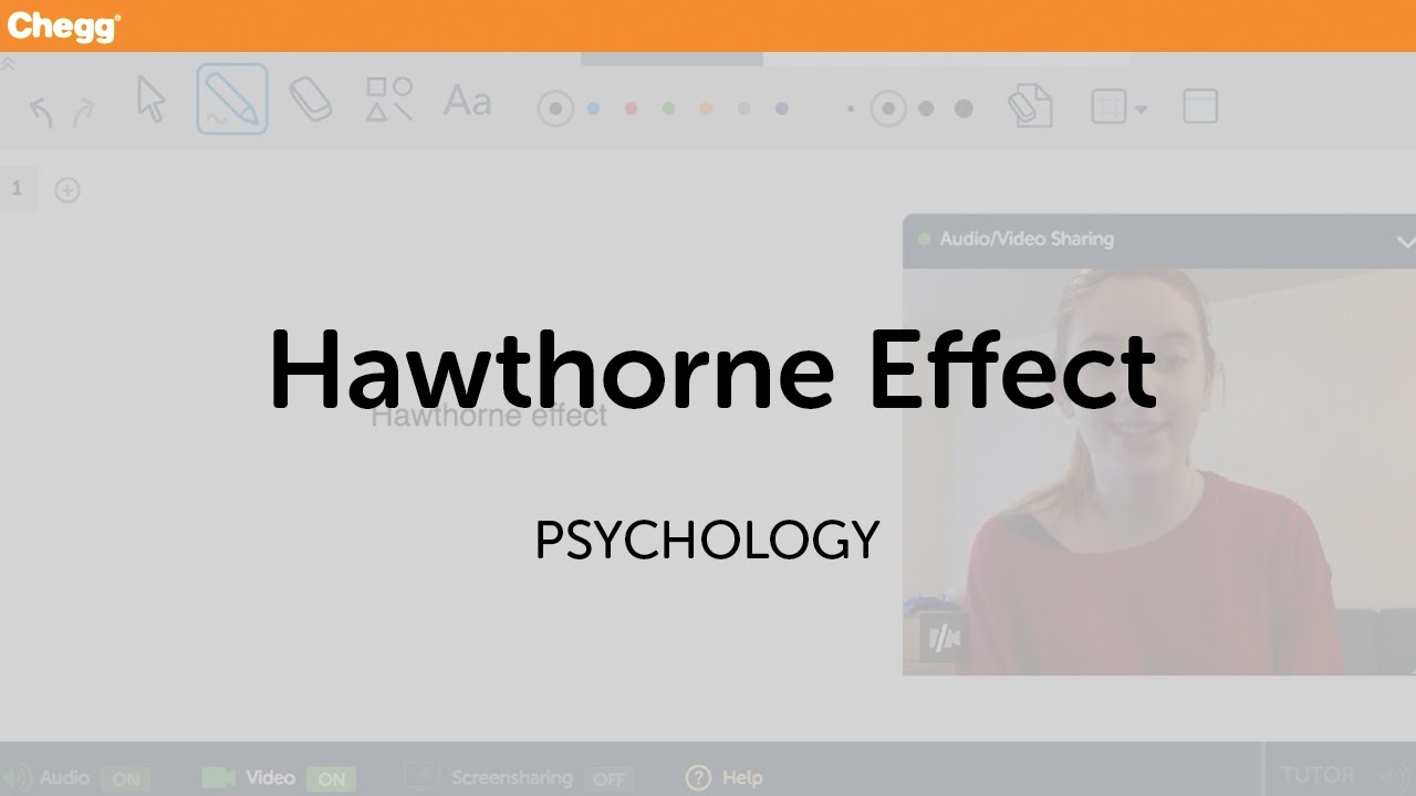 Hawthorne Effect | Psychology | Chegg Tutors - YouTube