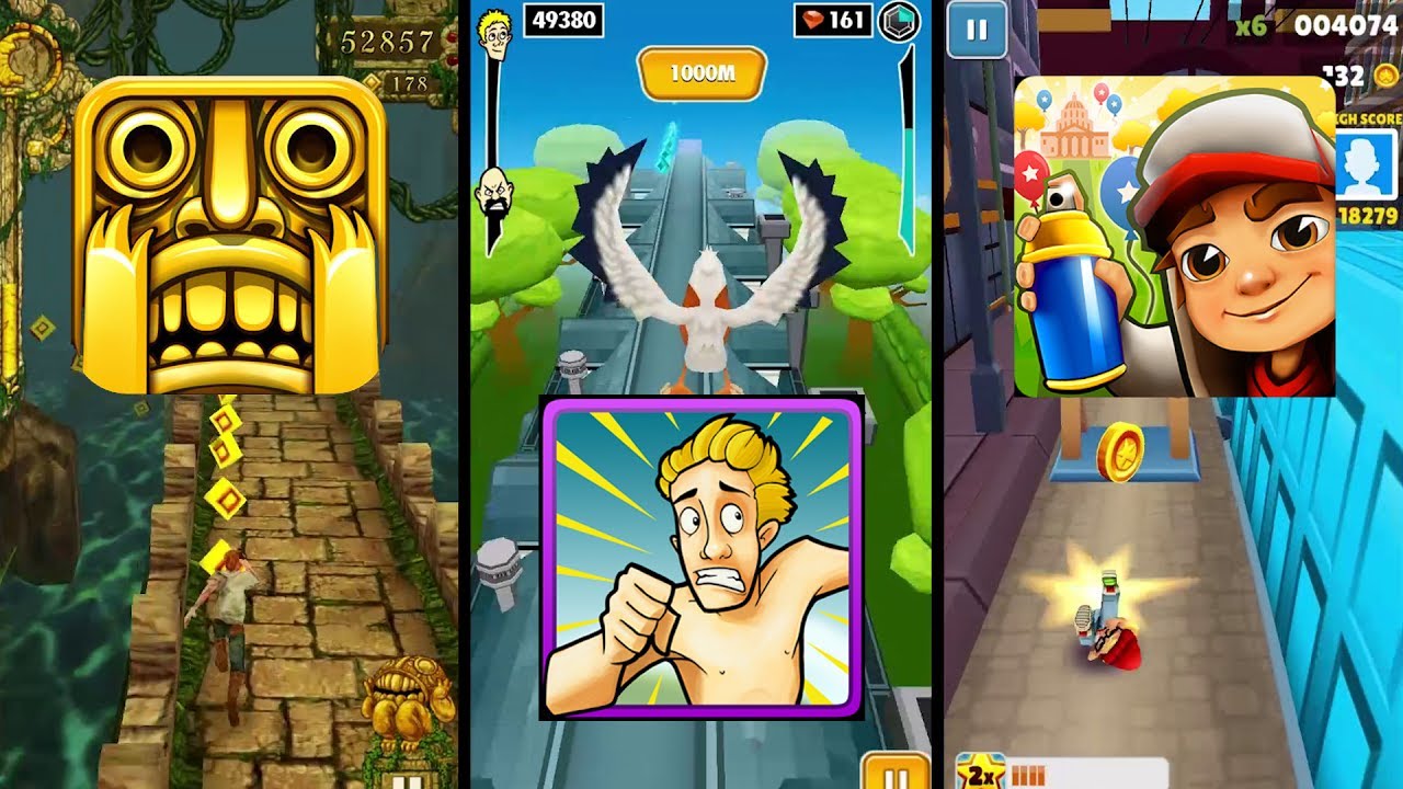 Streaker Run Temple Run vs Streaker Run vs Subway Surfers Copenhagen Endless Run ...