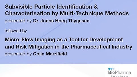 Subvisible Particle Identification & Characterisation by Multi Technique Methods