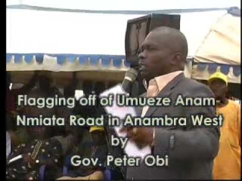 Flagging off of Anam-Nmiata Road in Anambra West by Gov Peter Obi