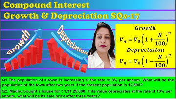 Growth & Depreciation-Compound Interest-SQs 17- DAV Math- Class 8